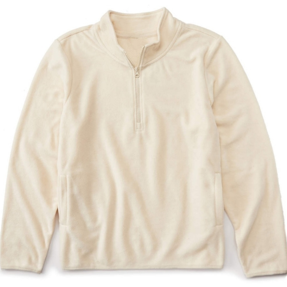Women's Cream Polar Fleece Pullover